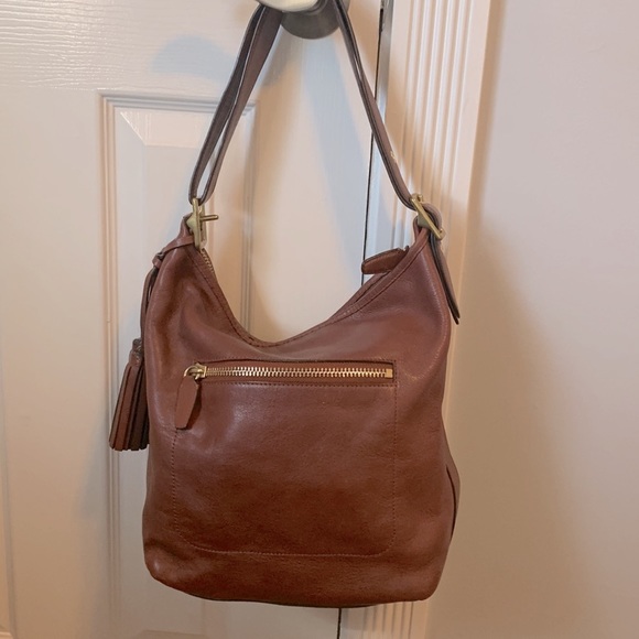 Coach leather hobo satchel with tassels - Picture 4 of 12